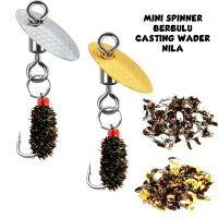 Umpan Wader Nila Hampala Casting 1 pack (Isi 5pcs) Kail Berbulu Ulat Pancing
