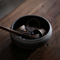 茶洗水洗日式家用禪意粗陶水盂杯洗復古陶瓷筆洗大號建水洗茶碗