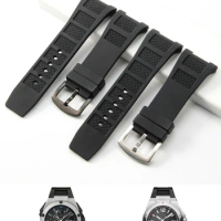 For IWC 30mm Concave Interface Silicone Accessories Engineer 322503 323601 Special Notch Rubber Anti-Allergy Replace Watch Strap