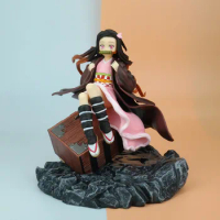 New Anime Demon Slayer GK Kamado Nezuko Action Figure Sitting Scene Excellent PVC Model Toy Collectibles Gift