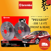 ALAT GANTI BREMBO PEUGEOT 308 1.6 VTI FRONT ( DEPAN ) OR REAR ( BELAKANG )  DISC BRAKE ROTOR