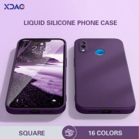 Soft Square Case Cover for Huawei Nova3E Nova 3E Shell Camera Lens Protection Original Candy Luxury Liquid Silicone Phone Fundas