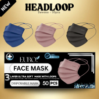 EURO. Face Mask Headloop Hijab Face Mask 50pcs Virus Protective Mask Fashion Mask