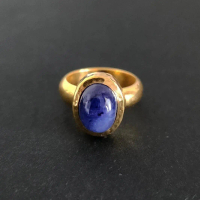 Otonan Ring (Cincin Perak Blue Sapphire)