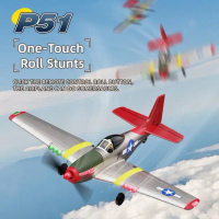 P51 Mustang Fighter RC Airplane Glider RTF dengan 4CH 6-axis Gyroscope untuk One-Touch Roll Stunts d
