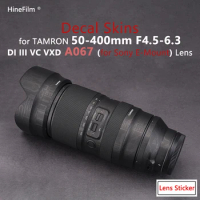 Tamron 50400 Lens Decal Skin for Tamron 50-400mm F/4.5-6.3 Di III VC VXD FE Mount Lens Protector Anti-scratch Cover Film