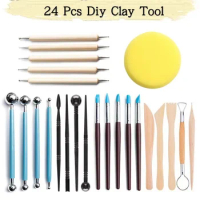 24/25PCS Polymer Clay Tools Clay Tools Kit Ceramics Clay Sculpting Tools Kits Air Dry Clay Tools Kits for Adults Drawing Dotting