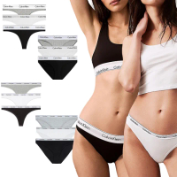 【Calvin Klein Icon Cotton Modal / Icon Logo】CK 女內褲 三角褲 丁字褲 比基尼內褲(黑色 灰色 白色)