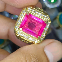 CINCIN PINK TOPAZ OCTAGON PLUS MEMO