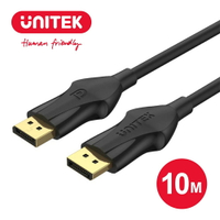 【樂天限定_滿499免運】UNITEK 1.4版 8K 60Hz DisplayPort傳輸線(公對公)10M  (Y-C1624BK-10M)