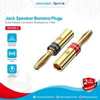 Vention Konektor Jack Speaker Banana Plugs High Quality Audio Gold Plated Corrosion Resistance - BFD