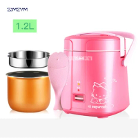 Mini Rice Cooker Electric Rice Cooker Auto Rice Cooker With Cute Pattern For Rice Soup Porridge Steamed Egg SF168 1.2L Capacity
