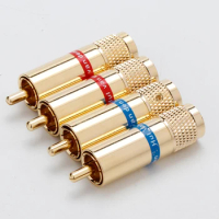 4pcs/lot Gold-plated HIFI RCA Plug Hi-end Ortofon Reference 8NX RCA Connectors