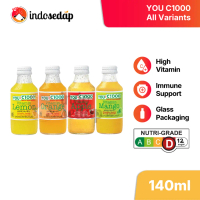 IndoSedap YOU C1000 Vitamin Drink – Lemon / Orange / Apple / Mango| Authentic Original (30 x 140ml -