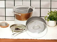 Vicenza V5491 Cookware Bulat Set Peralatan Masak RED