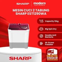 MESIN CUCI 2 TABUNG 12 KG SHARP EST1290WA