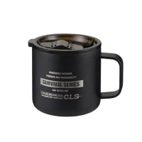 【CLS】附杯蓋不鏽鋼雙層保溫杯350ml(露營杯/水杯/握把杯)