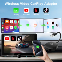 New Wireless Car Adapter,Apple Wireless Carplay Dongle,Plug Play WiFi Online Update Wireless Video CarPlay Adapter for iPhone
