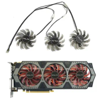 3 FAN 75MM 4PIN T128010SU GTX970 GPU fan for GALAX GeForce GTX970 980 4GB SOC OC graphics card replacement fan
