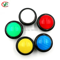 100mm Big Round Push Button LED Illuminated With Microswitch For DIY Arcade Game Machine Parts 5/12V Large Dome Light Switch