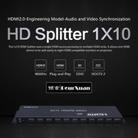 4K 60hz 1x10 HDMI Splitter 1 IN 2 4 6 8 10 Output 1x2 1x4 HDMI Splitter HDMI 2.0 Video Converter for PS4 PC DVD To TV MONITORS