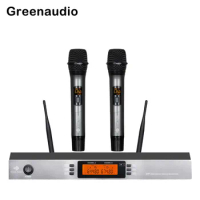 GAW-MA500 Professional Wireless UHF Microphone 2 Channel Wireless Microphone Karaoke System