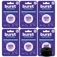 Mint Eucalyptus Expanding Dental Floss - Black ExpandingStain-Absorbing Floss Vegan Paraben Free Rem