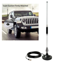 CB Antennas 28 inch Portable Indoor Outdoor CB Radio Antenna with 4 meters Cable Heavy Duty Magnet Mount Mobile Car Radio 27MHZ