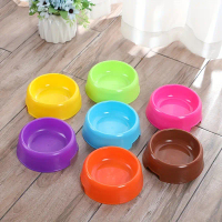 Mangkuk haiwan peliharaan kecil berwarna pastel (5 keping), tapak tidak licin, pengumpan makanan dan