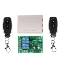 dhl or fedex 100pcs 433Mhz Universal Wireless Remote Control Switch AC 250V 110V 220V 2CH Relay Receiver Module and 2pcs RF