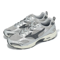 【MIZUNO 美津濃】休閒鞋 MXR 男鞋 女鞋 銀 黑 拼接 復古 千禧跑鞋 Sport style 美津濃(D1GA2451-06)