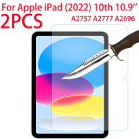 2 Packs Tempered Glass For Apple iPad 10th Gen 10.9 inch 2022 A2757 A2777 A2696 Screen Protector For iPad 10th Protective Film