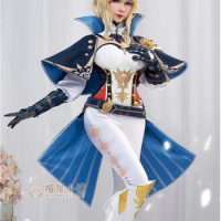 Hot Genshin Impact Jean Gunnhildr Cosplay Costume Amine Fashion Women's Suit Role Play Clothing Carnival Comic-con Party Suit