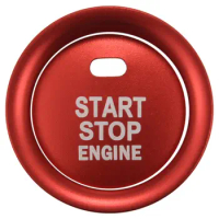 2Pc Set Keyless Engine Push Start Button &amp; Surrounding Decoration Ring for 6 -3 -5 -9 MX-5 with Push Start Engine Feature