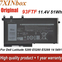 Laptop Battery 93FTF 11.4V 51Wh For Dell Latitude 5480 5490 5580 5590 5495 E5490 E5491 E5495 E5580 E5590 Precision 15 3520 M3520