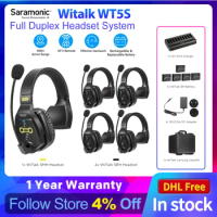 Saramonic Witalk WT5S Full Duplex Headset System Communication Wireless Marine Boat Intercom Headsets Microphone