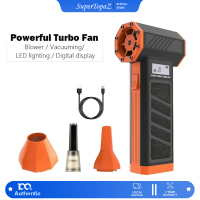 Mini Turbo Jet Fan Blower 130000RPM Brushless Motor Jet Fan Violent Car Dryer with light 3 Gears Adj