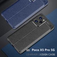 For Poco X5 Pro 5G Case Cover Xiaomi Poco X5 M3 M4 X3 X4 Pro 5G M5 M5S F4 F3 Capas Back TPU Soft Leather Fundas Poco X5 Pro 5G