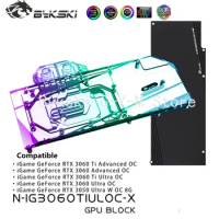 Bykski GPU Water Block For Colorful iGame RTX 3060Ti Advanced /Ultra OC Video Cards,VGA Cooler,PC Cooling ,ARGB N-IG3060TIULOC-X