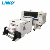 LINKO Small DTF Print Machine A3 DTF Printer A3 30cm XP600 T-shirt DTG Printer with Powder Dyer Shaking Machine