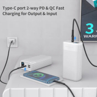 Power Bank 50000mah QC 3.0 Fast Charging PowerBank 50000mAh External Battery Portable Charger Poverbank For iPhone 12 11 Xiaomi