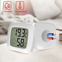 1pc Magnetic Mini LCD Digital Thermometer Hygrometer Electronic Temperature Hygrometer Sensor Meter Household Indoor Thermometer