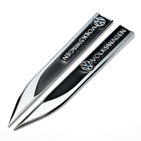 WorldAutoParts 2pcs 3D Car Emblem Chrome Stickers Decals Badge Labeling Car Logo for Volkswagen POLO