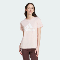 adidas ไลฟ์สไตล์ เสื้อยืด Essentials Logo ผู้หญิง สีชมพู IY4322