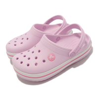 Crocs 洞洞鞋 Crocband Clog T 童鞋 粉紅 白 幼童 布希鞋 涼拖鞋 卡駱馳 2070056GD