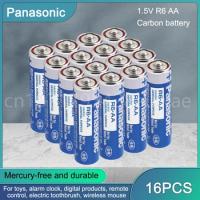 16PCS Panasonic Original AA R6AA 1.5V Universal Battery for Toy Large Capacity Fan Breast Pump Microphone
