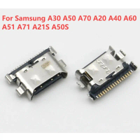 5-50pcs สำหรับ Samsung Galaxy A30 A50 A70 A20 A40 A60 A51 A71 A21S A50S, พอร์ตเสียบ Micro USB, ขั้วต