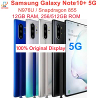 Samsung Galaxy Note10+ Note10 Plus 5G N976U 256/512GB ROM 12GB RAM Octa Core 6.8" Snapdragon 855 Original Android Cell Phone