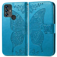For TCL 40 30SE 20L Flip Case Butterfly Wallet Skin TCL 30 SE 20 E B 40R 30 Plus 306 Leather Book Shell 20E 20B 405 Phone Cover