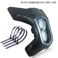 Kalosse E-Bike Front Light For 24V/36V/48V 5W Battery Headlight With Horn Snow Bike&amp;Motorcycle Lights